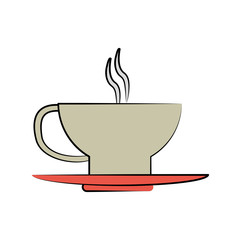 hot cup or mug icon image vector illustration design 