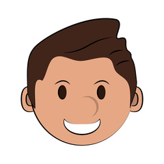 Fototapeta premium happy boy face icon image vector illustration design 