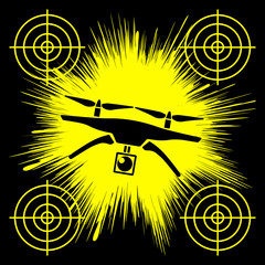 Drone gets shot down. Security threats posed by consumer or military drones
