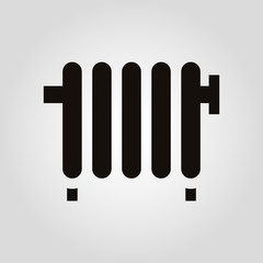 Isolated vector flat radiator heater icon