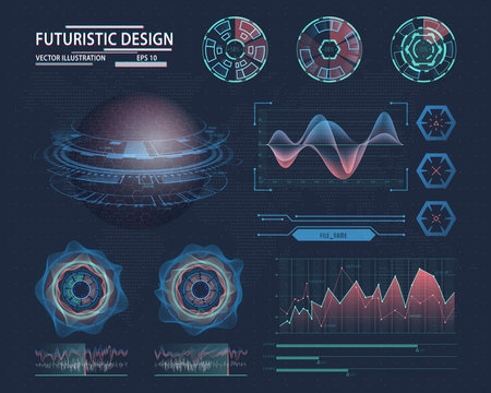 Infographic in futuristic design. Science theme