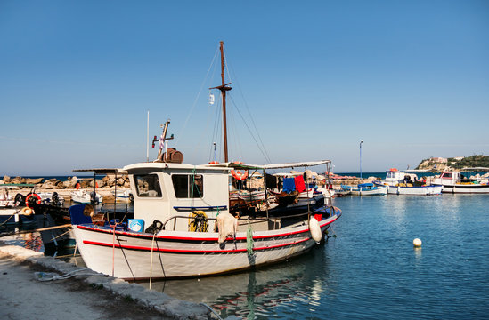  Greece. The island of Zakynthos, The wharf for schooners