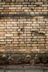 Yellow brick wall background