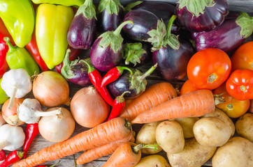 Background with fresh vegetables