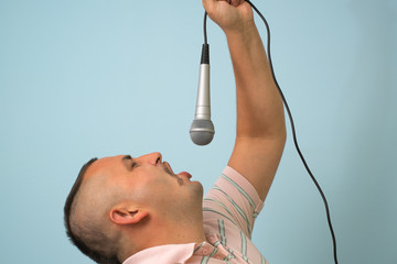 Man with microphone