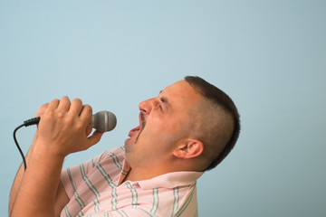 Man with microphone