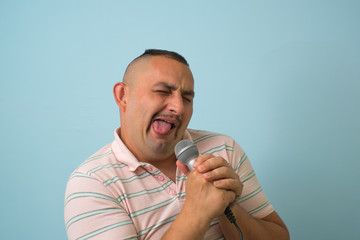 Man with microphone