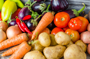 Background with fresh vegetables