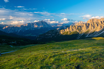 sunset at the Dolomites Alps.Italy