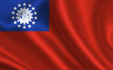 Flag of Myanmar.