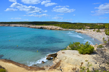 Fototapeta na wymiar Sainte Croix beach in the south of France