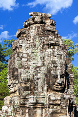 Fototapeta premium Wat Bayon temple face in Angkor, Cambodia