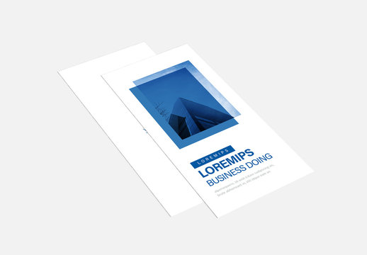 Tri-Fold Brochure Layout with Blue Accents 3