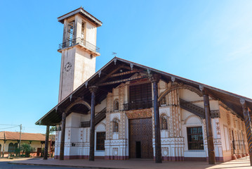 Obraz premium Jesuit Mission church in San Ignacio de Velasco, Bolivia