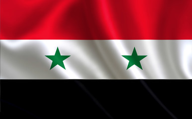 Flag of Syria. 