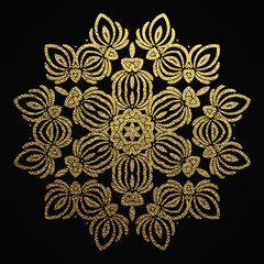 Flower Mandalas. Vintage decorative elements.