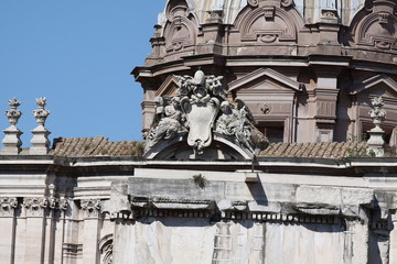 Obraz premium Roman Forum, Santi Luca e Martina Church