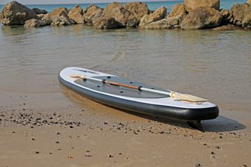 Board for water skiing at sea