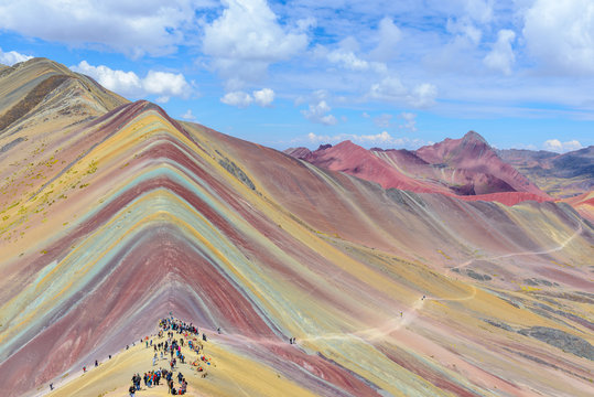 Fototapeta Vinicunca, also known as Rainbow Mountain, near Cusco, Peru