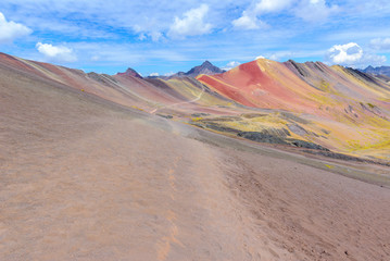 Vinicunca, also known as Rainbow Mountain, near Cusco, Peru