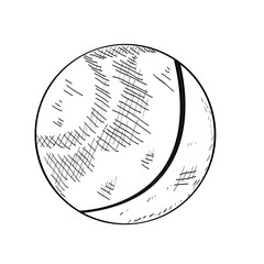 Isolated sketch of a ping pong ball, Vector illustration
