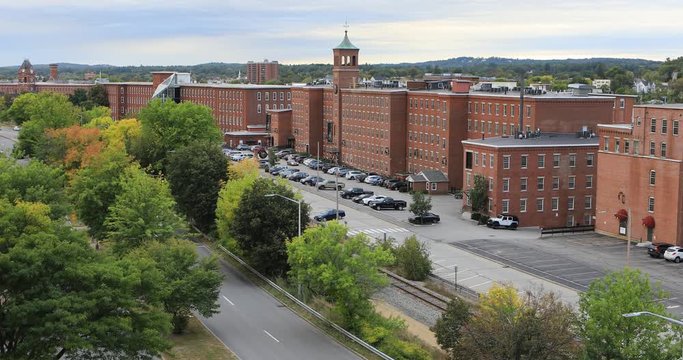 View of Manchester, New Hampshire mills 4K