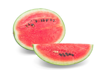 A half of watermelon isolated on white background.