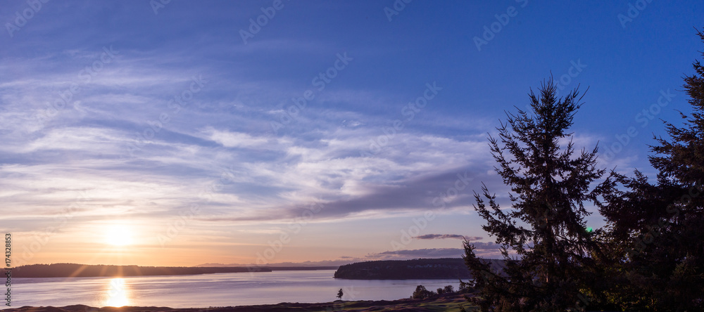 Wall mural sunset