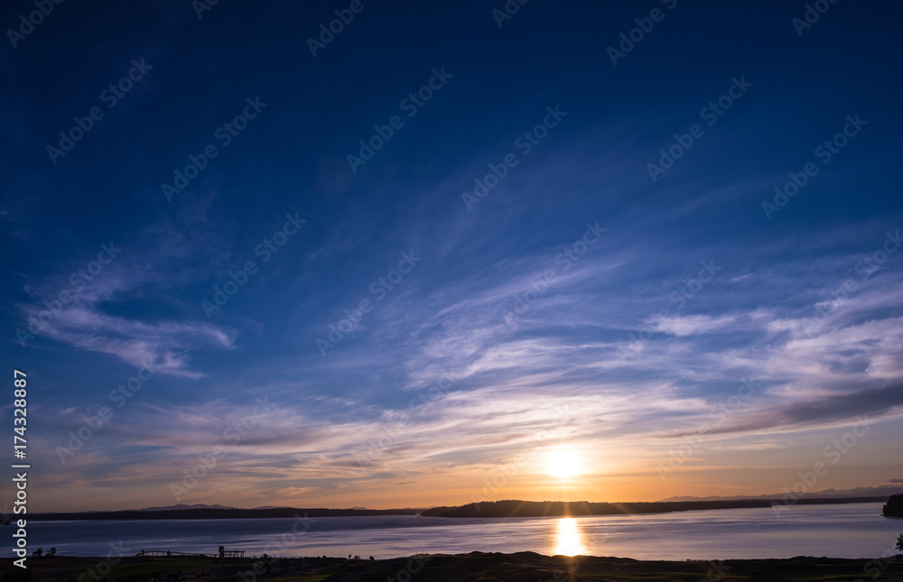 Wall mural sunset