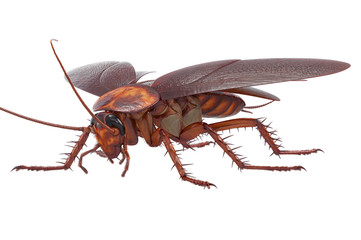 Cockroach bug insect creature disgusting pest. 3D rendering