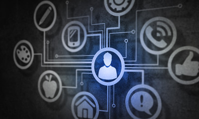 Obraz premium Social media communication