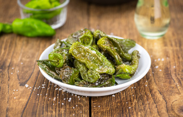 Fresh made Pimientos de Padron