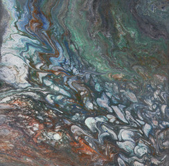 unusual patterns on the canvas, by pouring acrylic. Basis for the picture, background or interior.