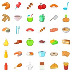 Master icons set, cartoon style