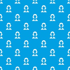 Woman pattern seamless blue