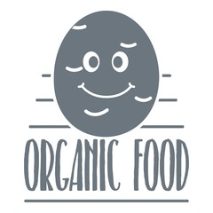 Potato logo, simple gray style