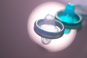 Rubber condom contraceptive