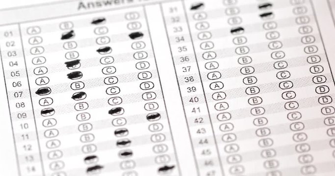 Multiple choice test
