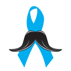 Isolated mustache and a ribbon, Movember vector illustration