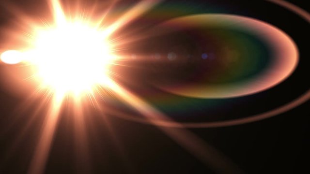 Flash light orange flare theme digital sun