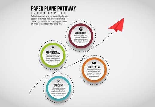 Paper Plane Pathway Infographic