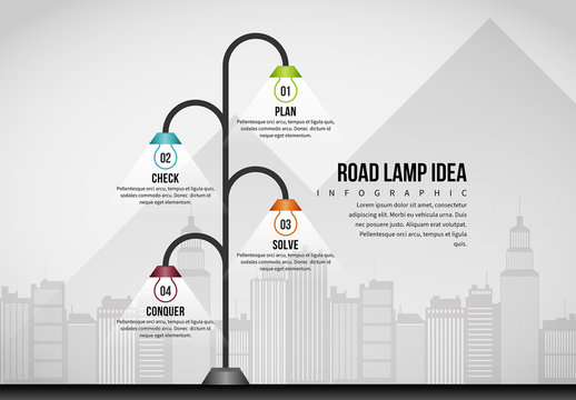 Road Lamp Idea Infographic