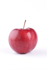 Red apple on white background isolated for designer