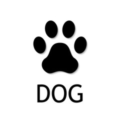Dog paw print. Vector icon.