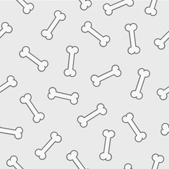 Seamless pattern with dog bones. Dogs food. Vector