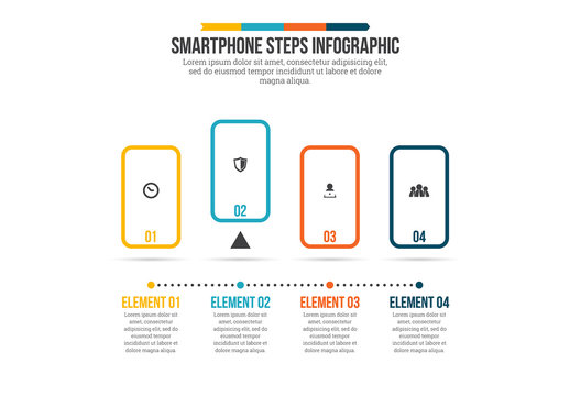 Smartphone Steps Infographic