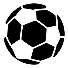 Soccer icon, simple black style