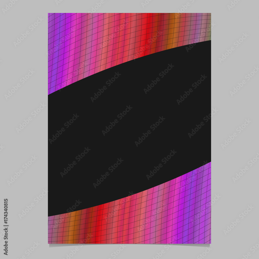 Poster abstract multicolored gradient grid brochure template background design - vector flyer graphic on bl