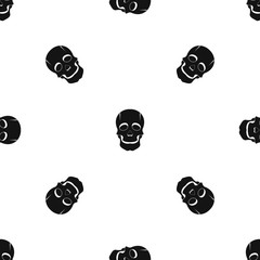 Singer mask pattern seamless black
