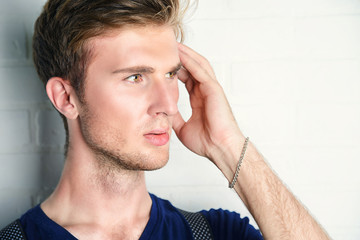 Obraz premium handsome caucasian man